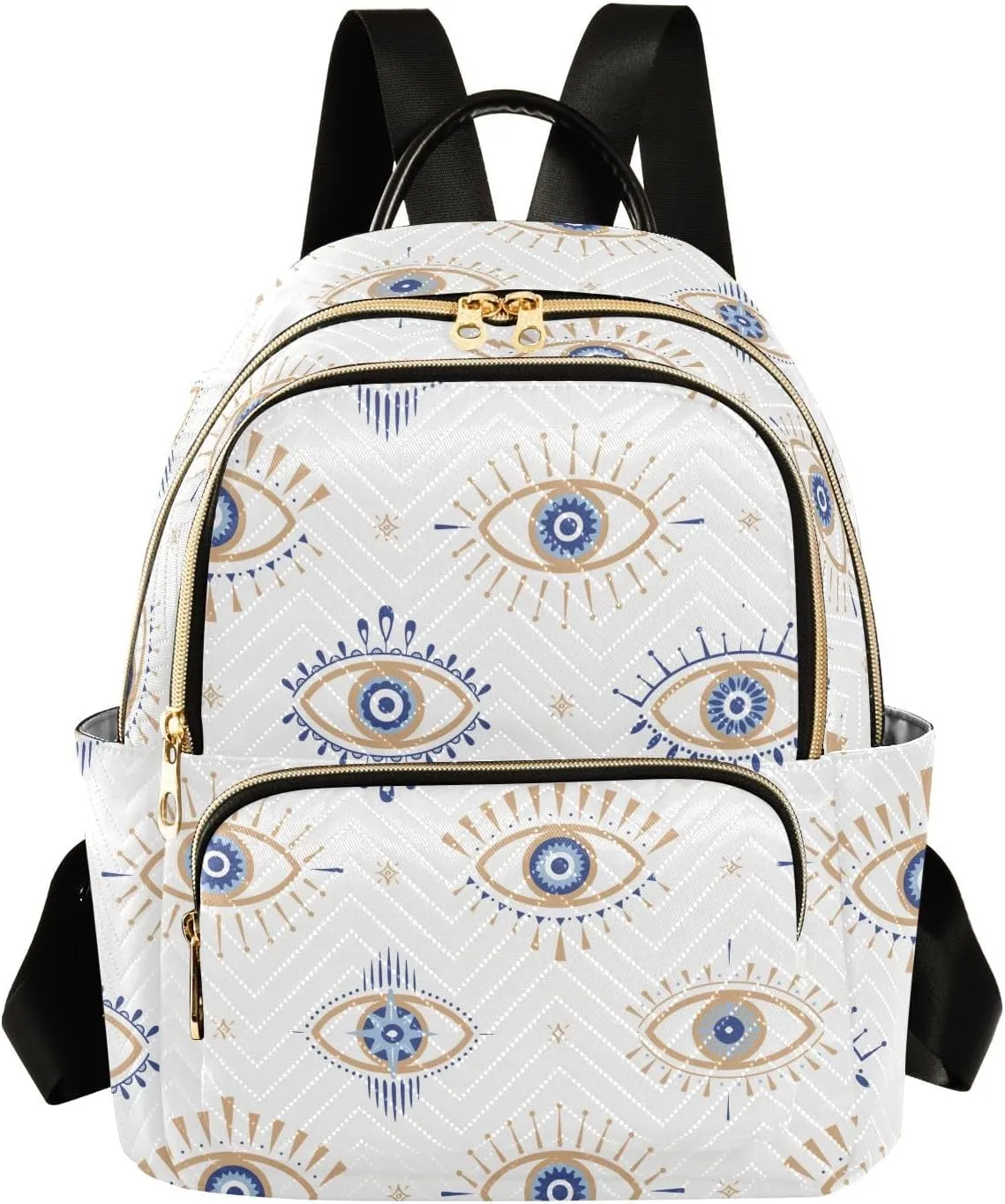 Evil Eye Magic Backpack Purse for Women Anti-theft Small Fashion Travel Backpack Back Pack Weekend Bag,M