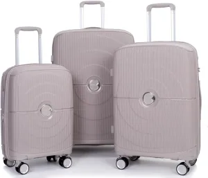 Expandable Hardshell Suitcase Double Spinner Wheels PP Luggage Sets Lightweight Durable Suitcase with TSA Lock,3-Piece Set (20/24/28)