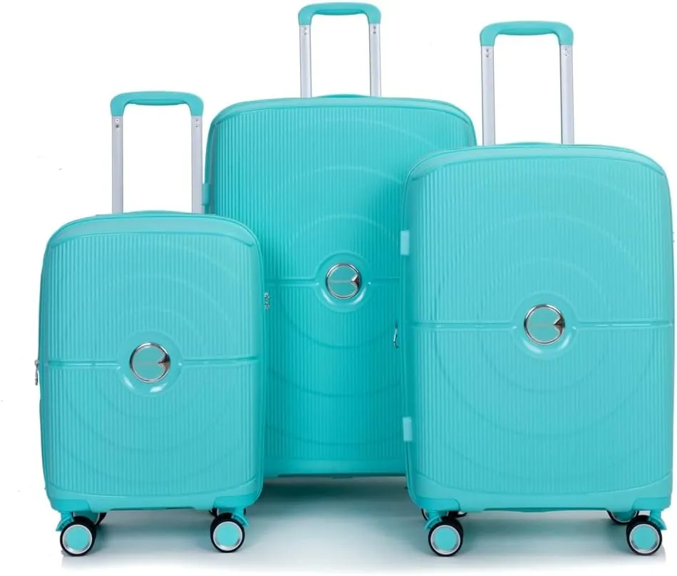 Expandable Hardshell Suitcase Double Spinner Wheels PP Luggage Sets Lightweight Durable Suitcase with TSA Lock,3-Piece Set (20/24/28)