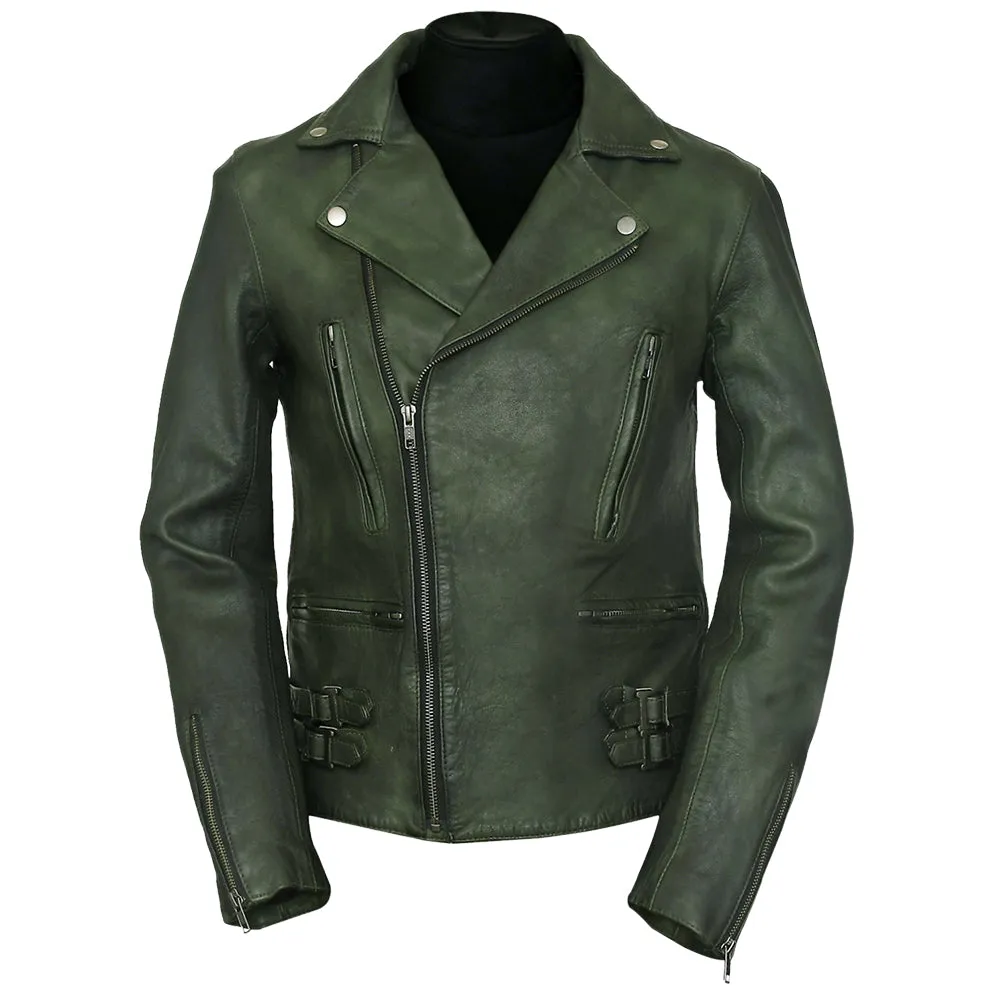 Frisco Motorcycle Easy Rider Red Leather Jacket