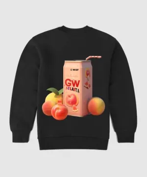 G West Atlanta Peach Fleece Crewneck With Invisible Zippers - Gwpcrwl5017 - 2 Colors