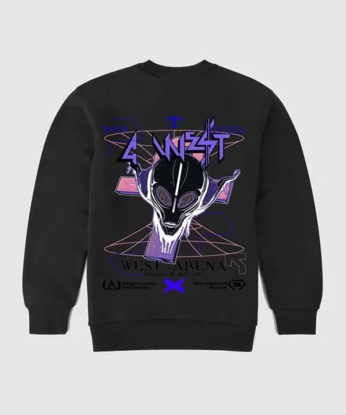 G West Future Journey Fleece Crewneck With Invisible Zippers - Gwpcrwl9015 - 1 Colors