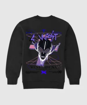 G West Future Journey Fleece Crewneck With Invisible Zippers - Gwpcrwl9015 - 1 Colors