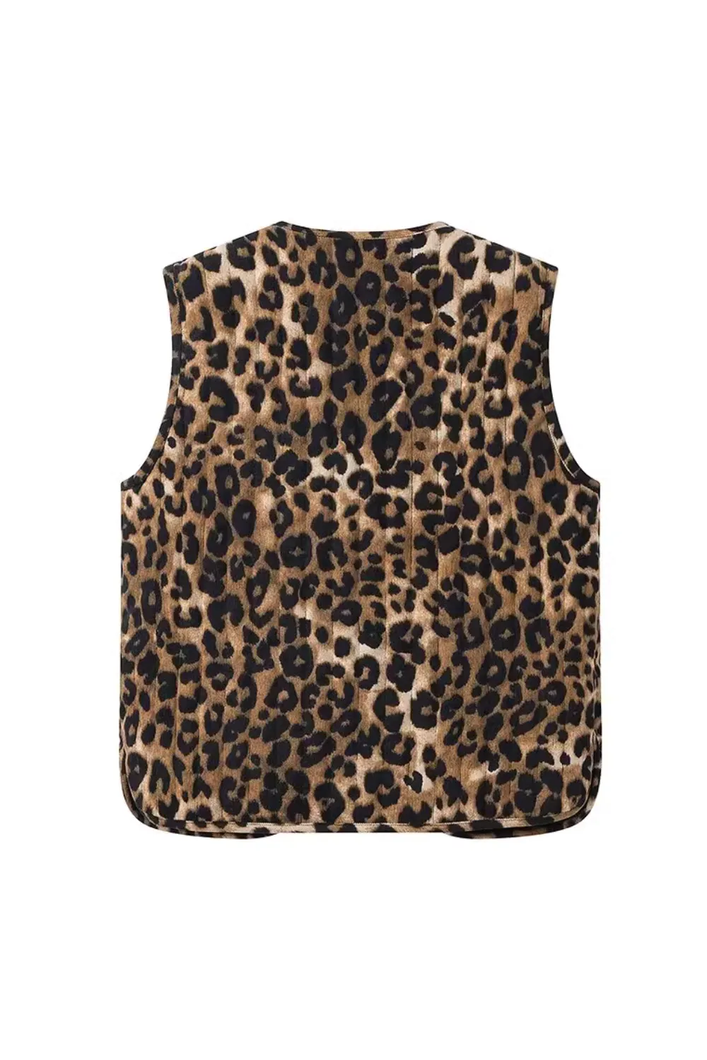 'Gloria' Corduroy Leopard Print Vest