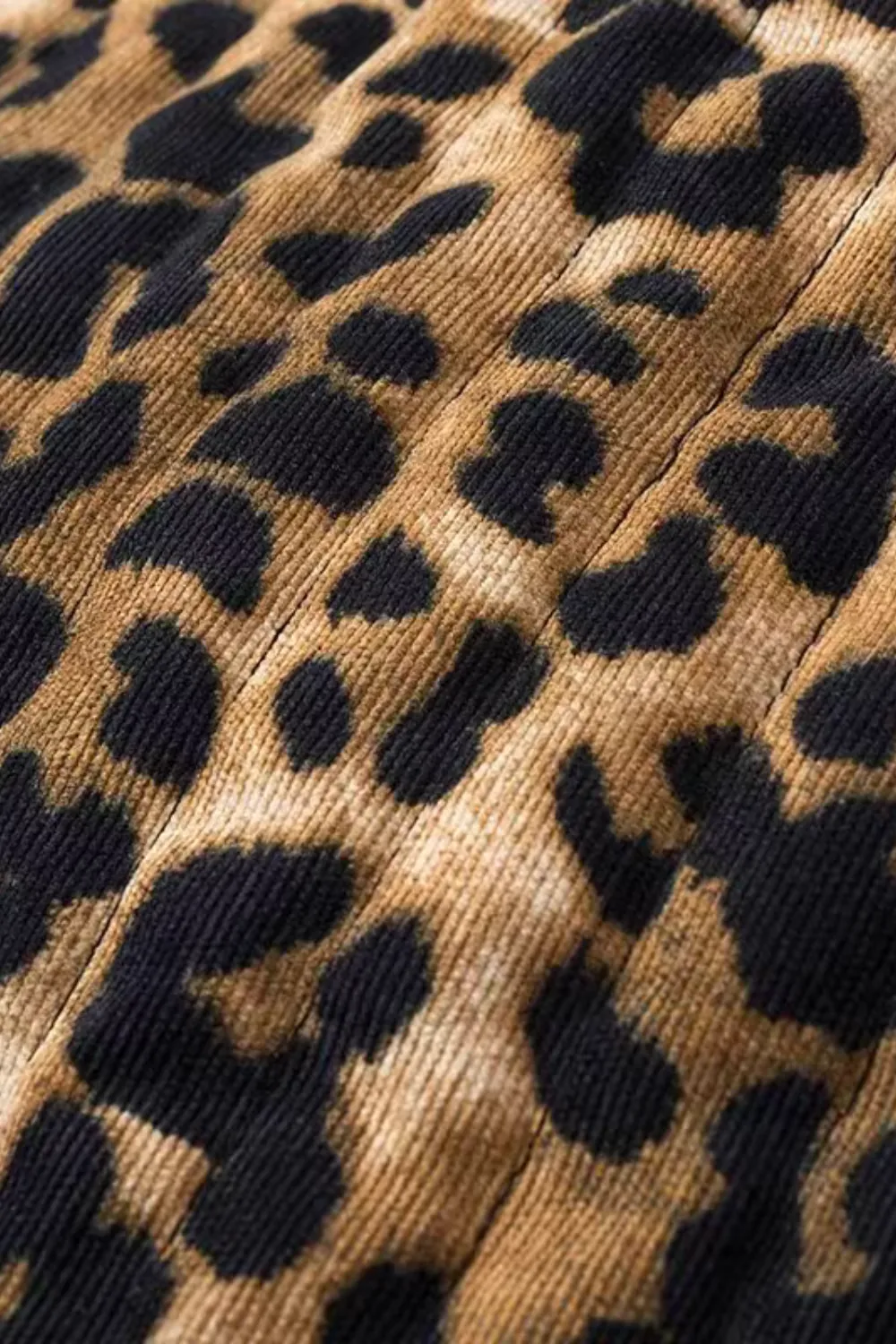 'Gloria' Corduroy Leopard Print Vest