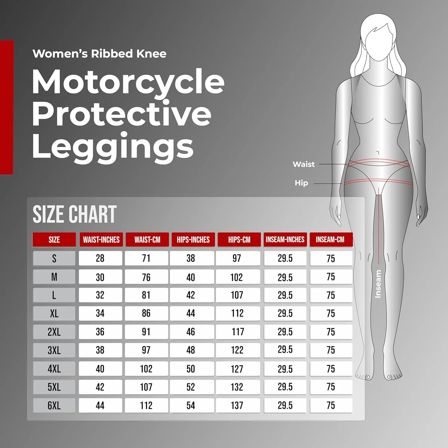 GREAT BIKERS GEAR - Women Motorcycle Leggings Riding Ladies Pants Protective Cargo Motorbike with Free Ce Protectos Armored