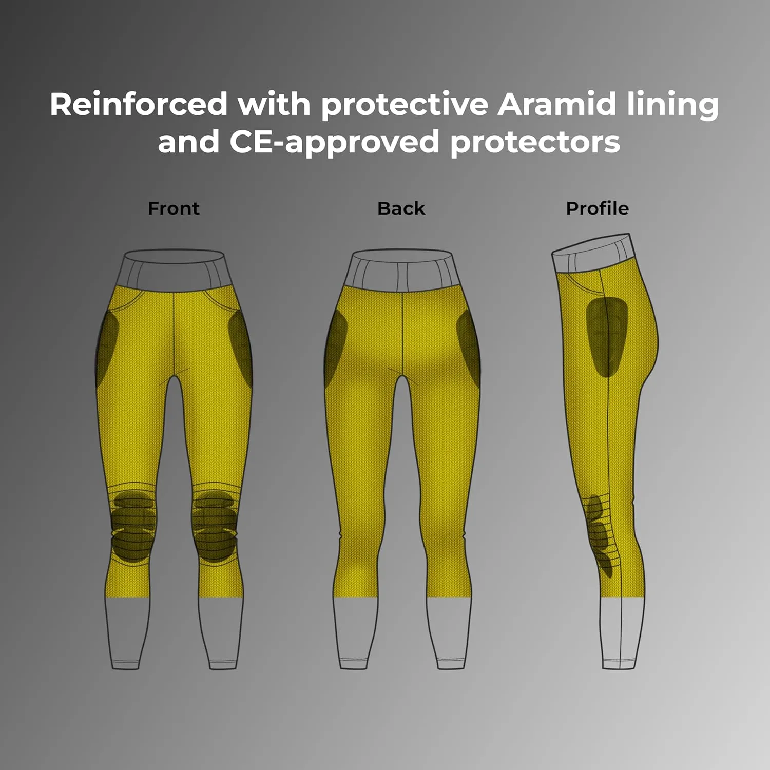 GREAT BIKERS GEAR - Women Motorcycle Leggings Riding Ladies Pants Protective Cargo Motorbike with Free Ce Protectos Armored