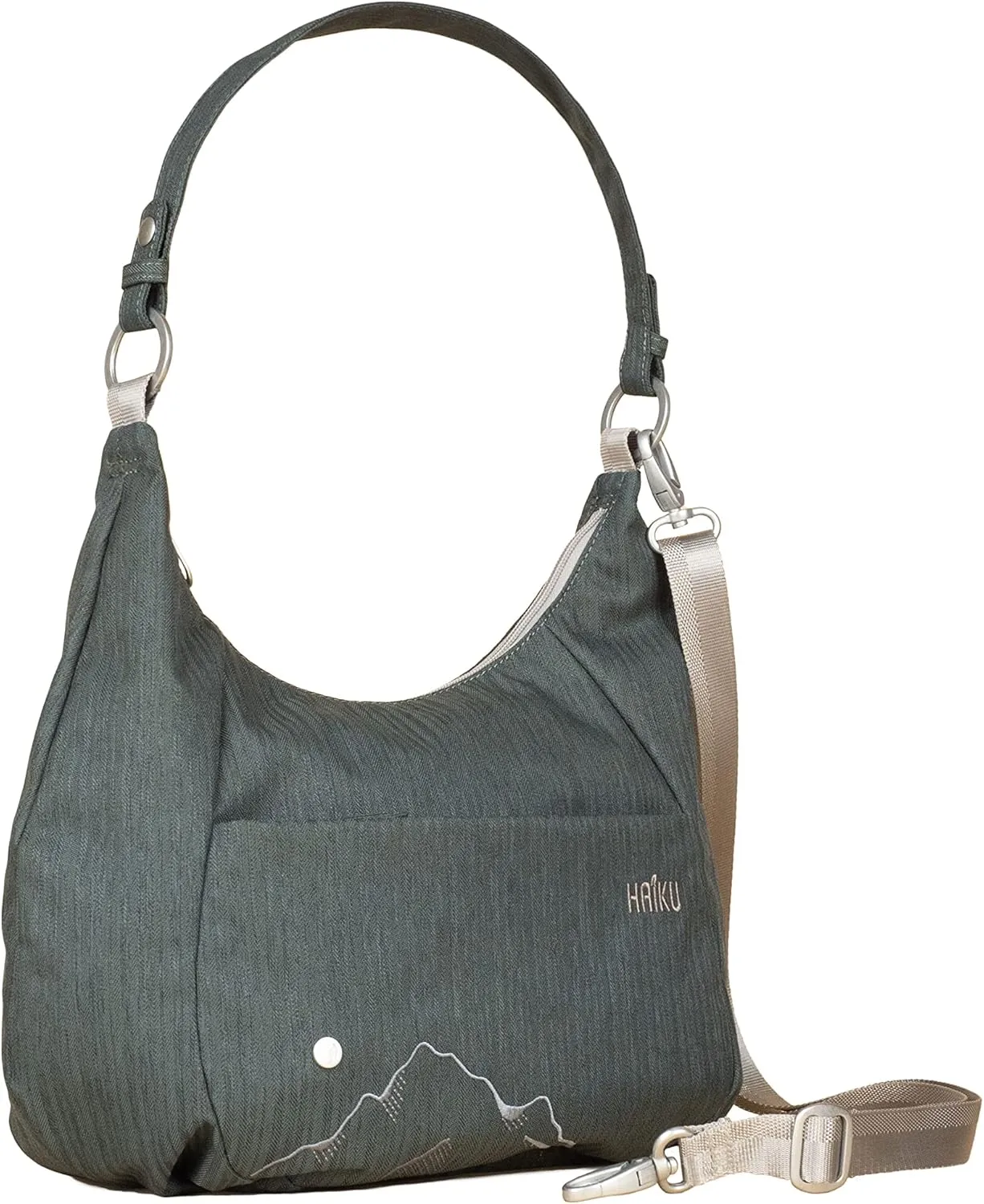 HAIKU Amble Hobo Bag with Removable Shoulder Strap and Adjustable Crossbody Strap