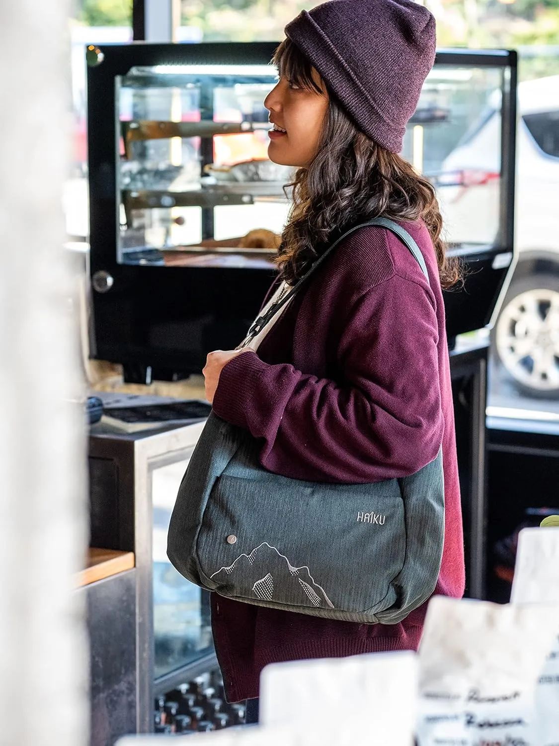 HAIKU Amble Hobo Bag with Removable Shoulder Strap and Adjustable Crossbody Strap
