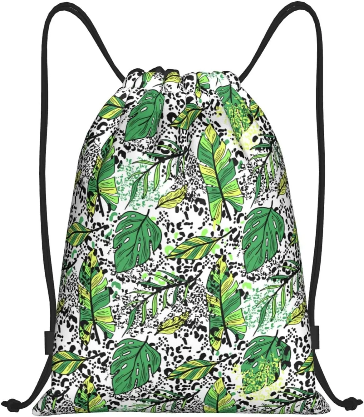 Hawaiian Flower Drawstring Backpack,Hawaii Floral Drawstring Bag Cute Beach Sack Bags For Gym Shopping Sport Yoga