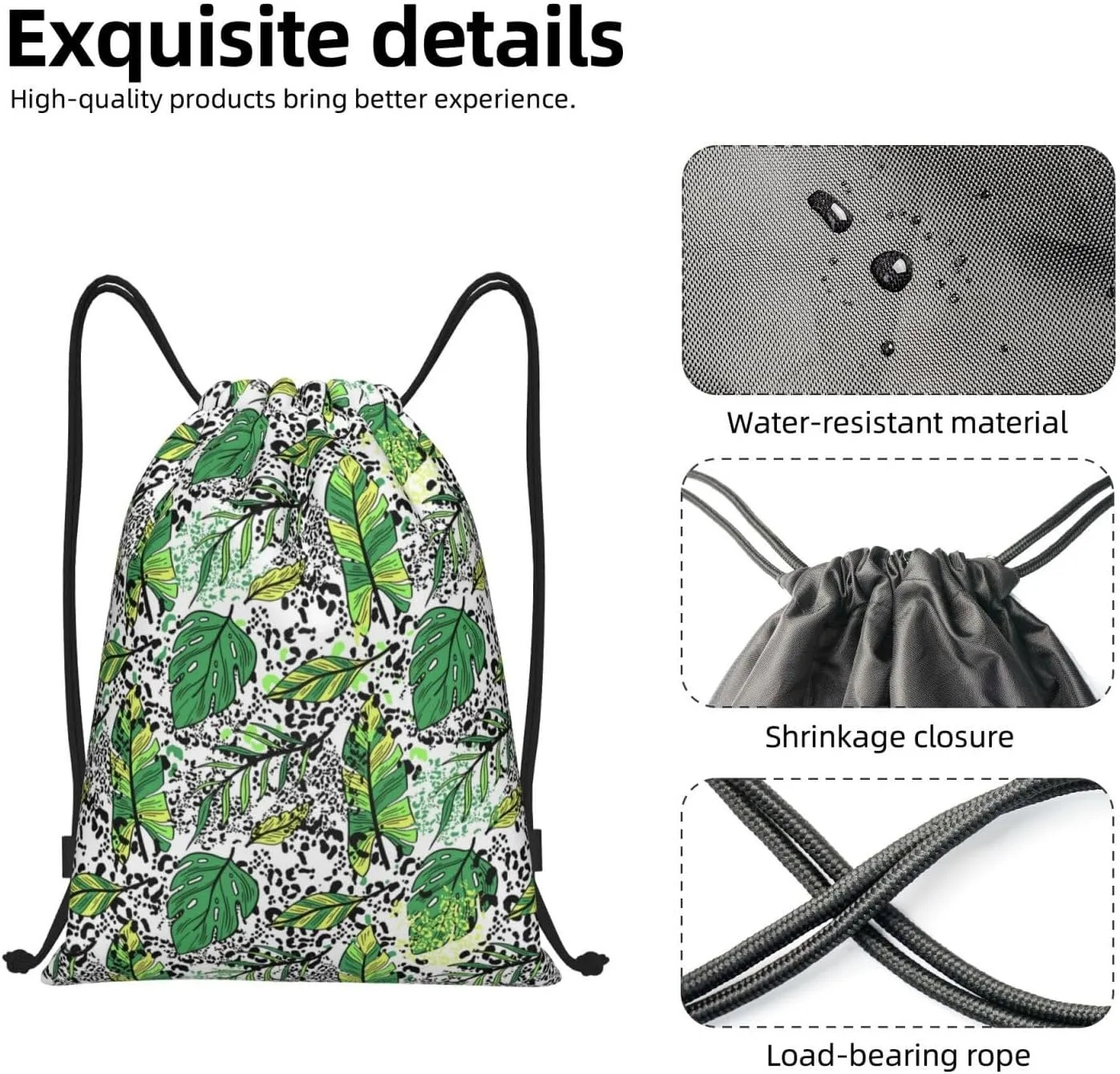 Hawaiian Flower Drawstring Backpack,Hawaii Floral Drawstring Bag Cute Beach Sack Bags For Gym Shopping Sport Yoga