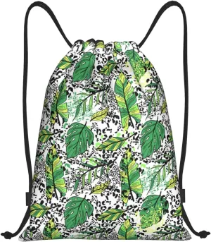 Hawaiian Flower Drawstring Backpack,Hawaii Floral Drawstring Bag Cute Beach Sack Bags For Gym Shopping Sport Yoga