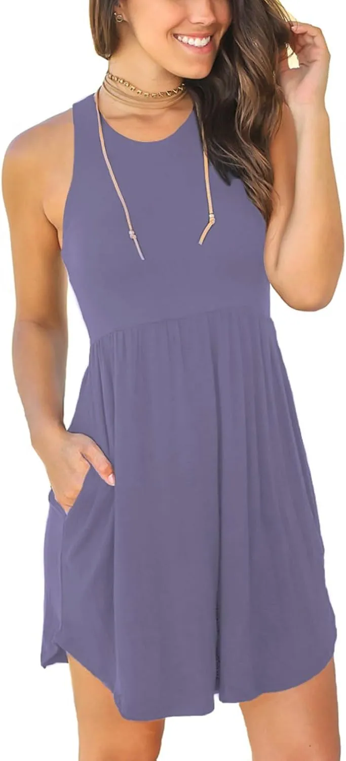 HiMONE Vacation Dresses for Women 2025 Summer Dress Women's Casual Sundresses Casual Beach Petite Sun Dress XS-2XL