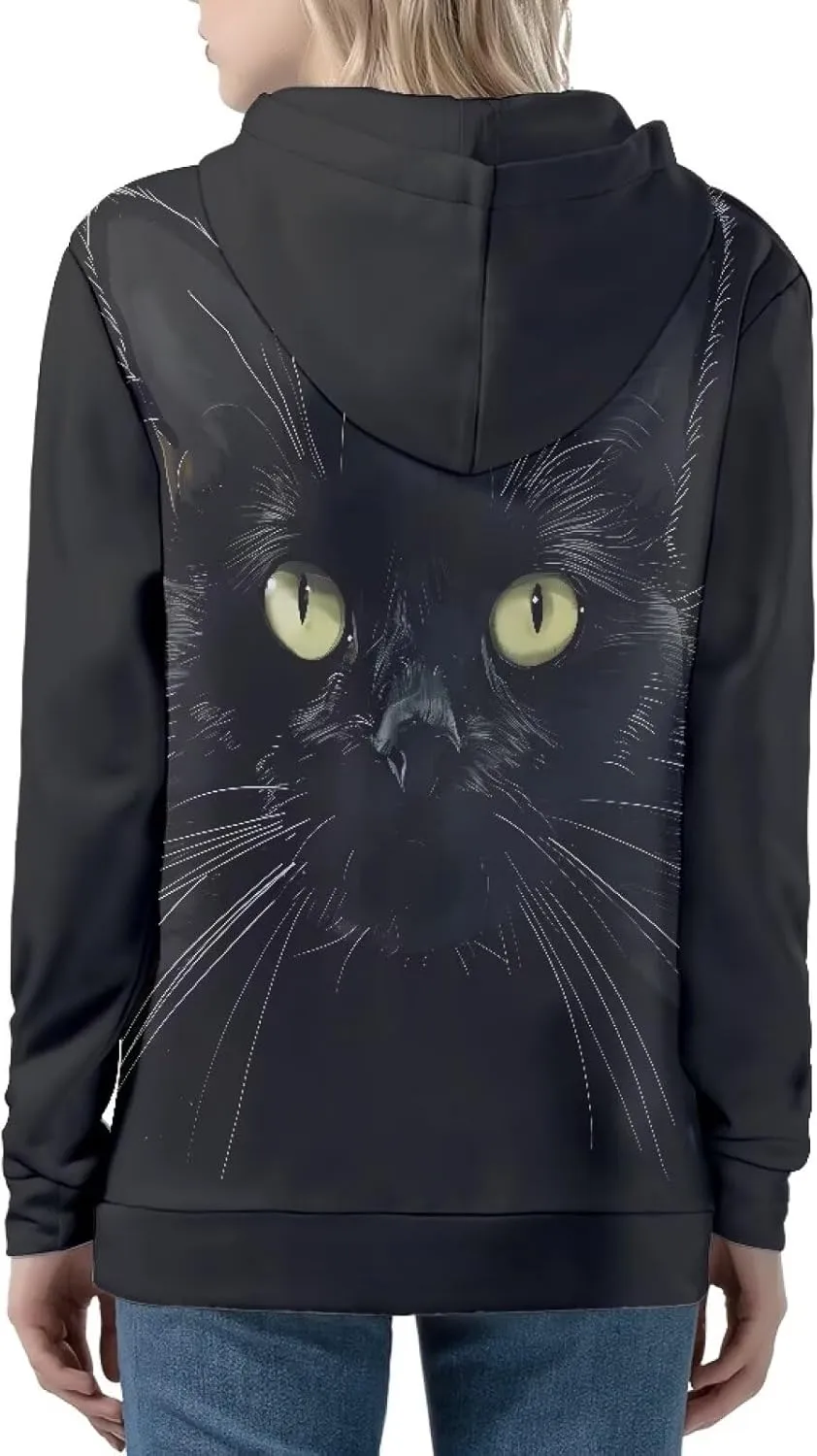 Irisjudy Color Stripes Zip up Hoodies for Women, Monet Art Sport Sweatshirt Women Ladies Hooded Tops for Spring Fall