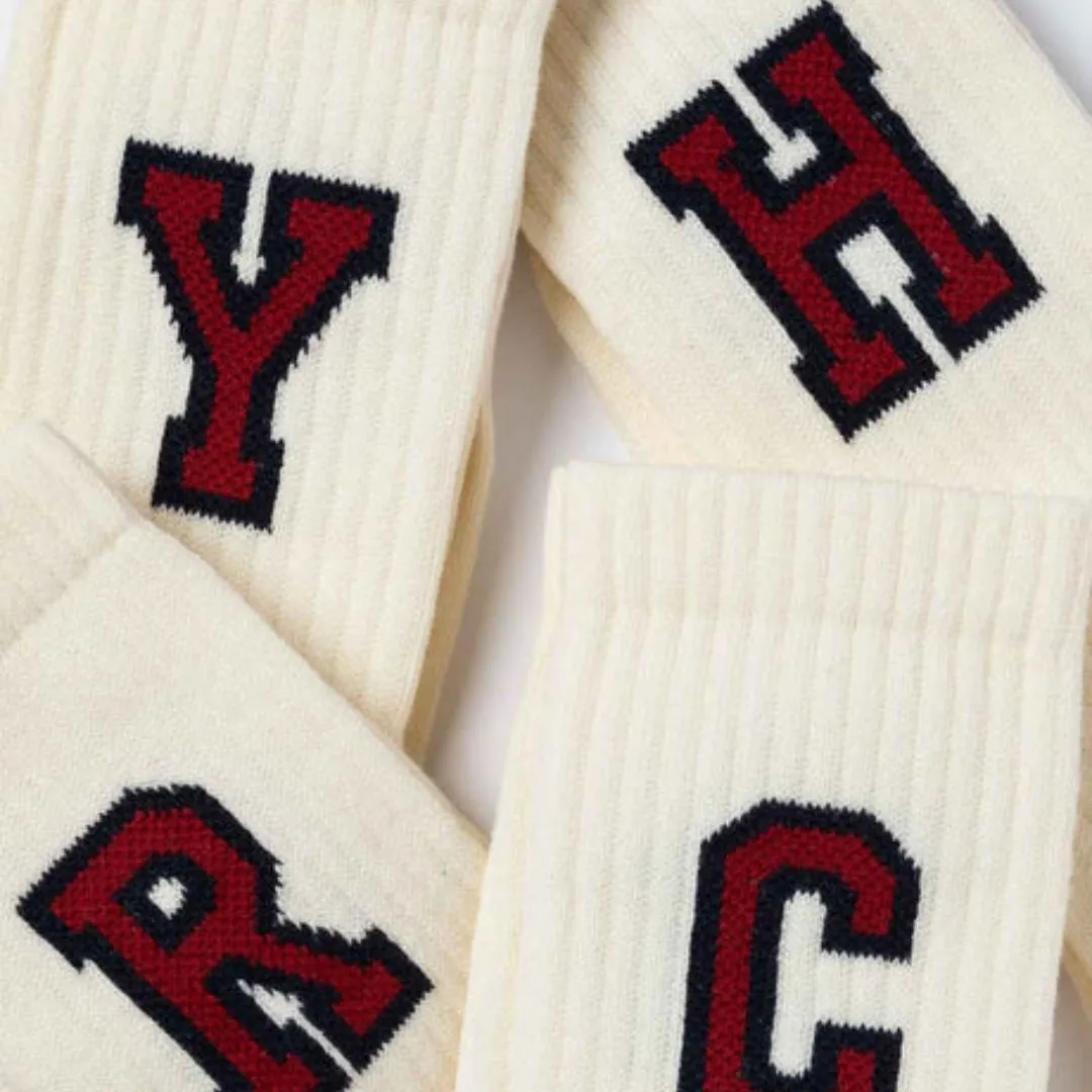 Jake Letter Socks (Ivoire)