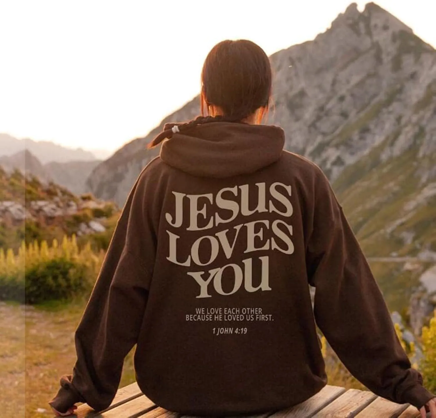 Jesus Hoodie Jesus Loves You Religious Sweatshirt Jesus Saves Faith Long Sleeve Pullover Tops Faith Over Fear Hoodie