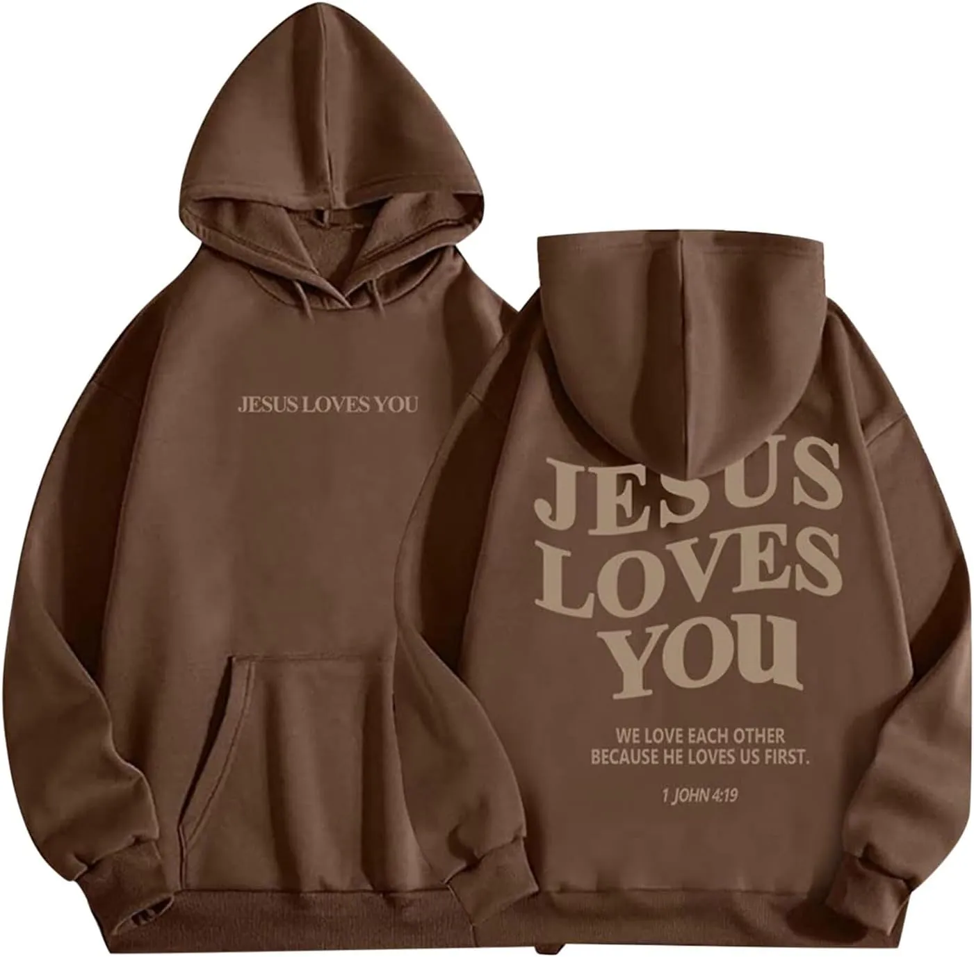 Jesus Hoodie Jesus Loves You Religious Sweatshirt Jesus Saves Faith Long Sleeve Pullover Tops Faith Over Fear Hoodie