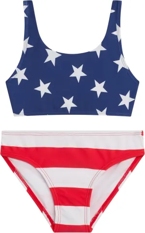 Kanu Surf Girls' Tammy Beach Sport Square Sun Bikini 2-Piece Swimsuit