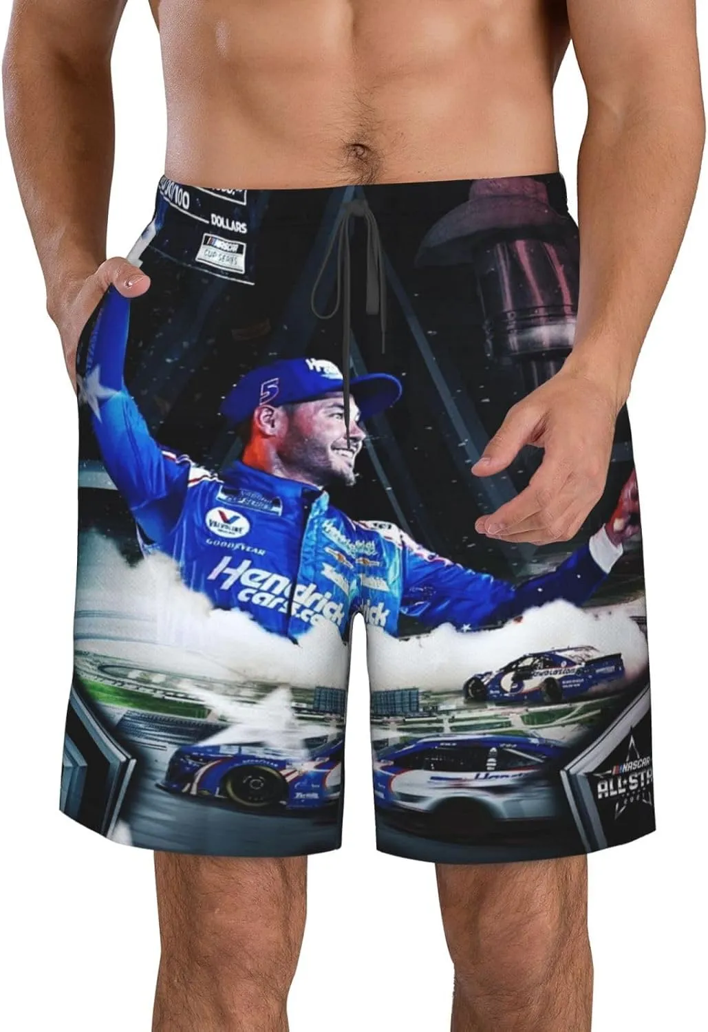 Kyle-Larson-Car-5 Men's Swim Trunks Board Shorts Outdoor Beach Surfing