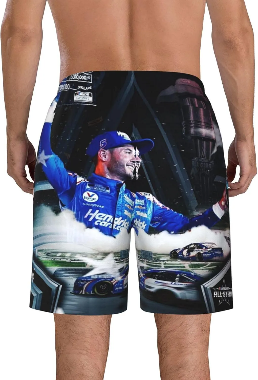 Kyle-Larson-Car-5 Men's Swim Trunks Board Shorts Outdoor Beach Surfing