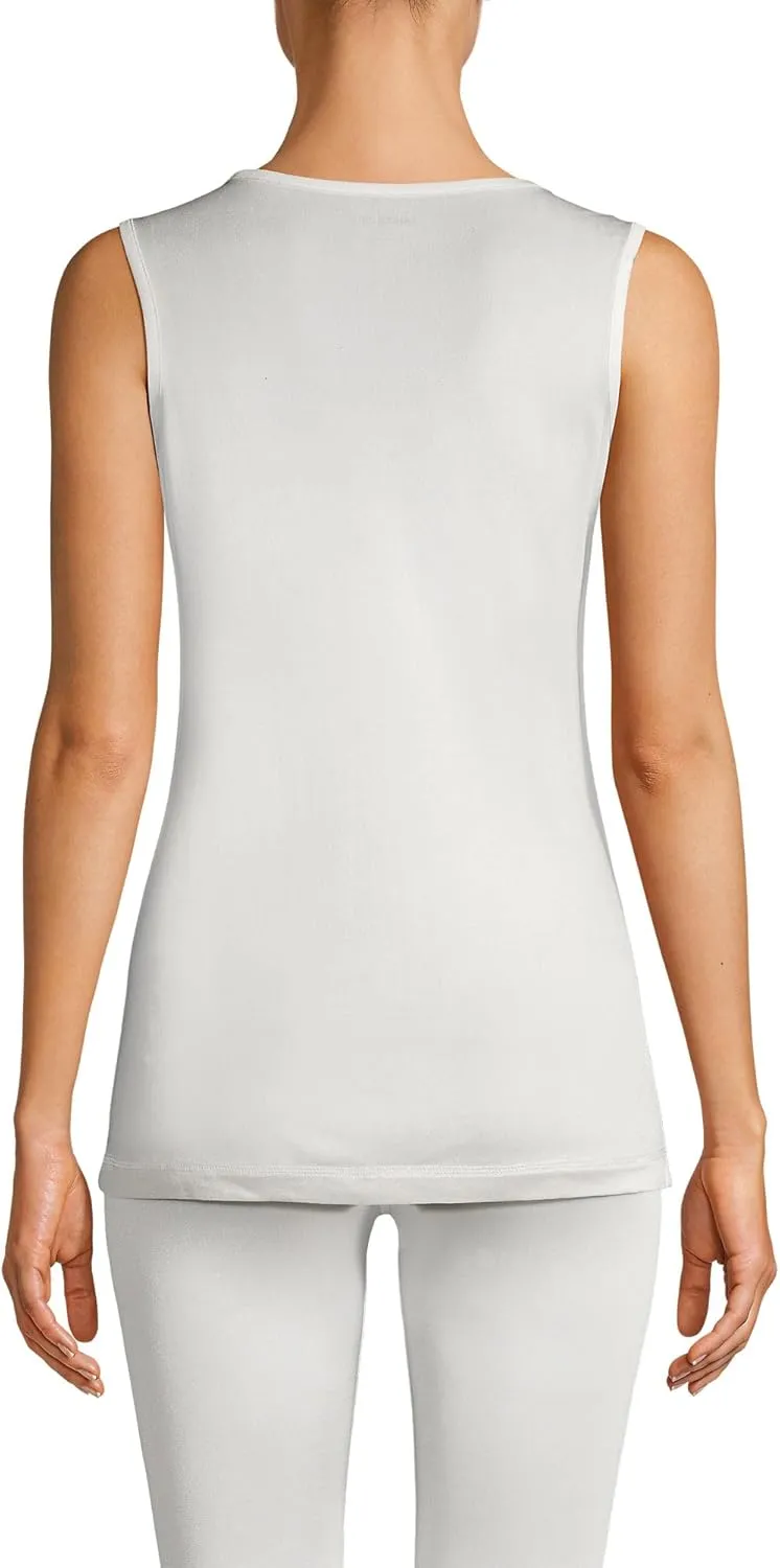 Lands' End Women's Petite Silk Interlock Thermal Long Underwear Base Layer Tank Top