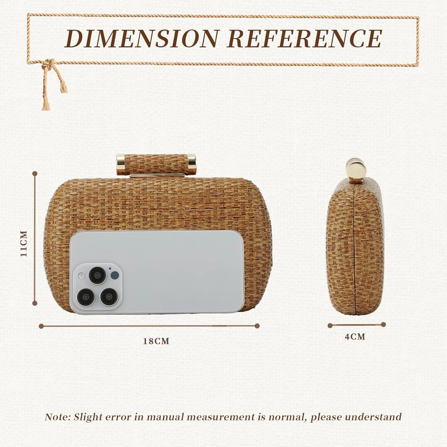 Lanpet Womens Evening Handbags Elegant Straw Clutch Purse for Party Wedding Summer Beach Bag