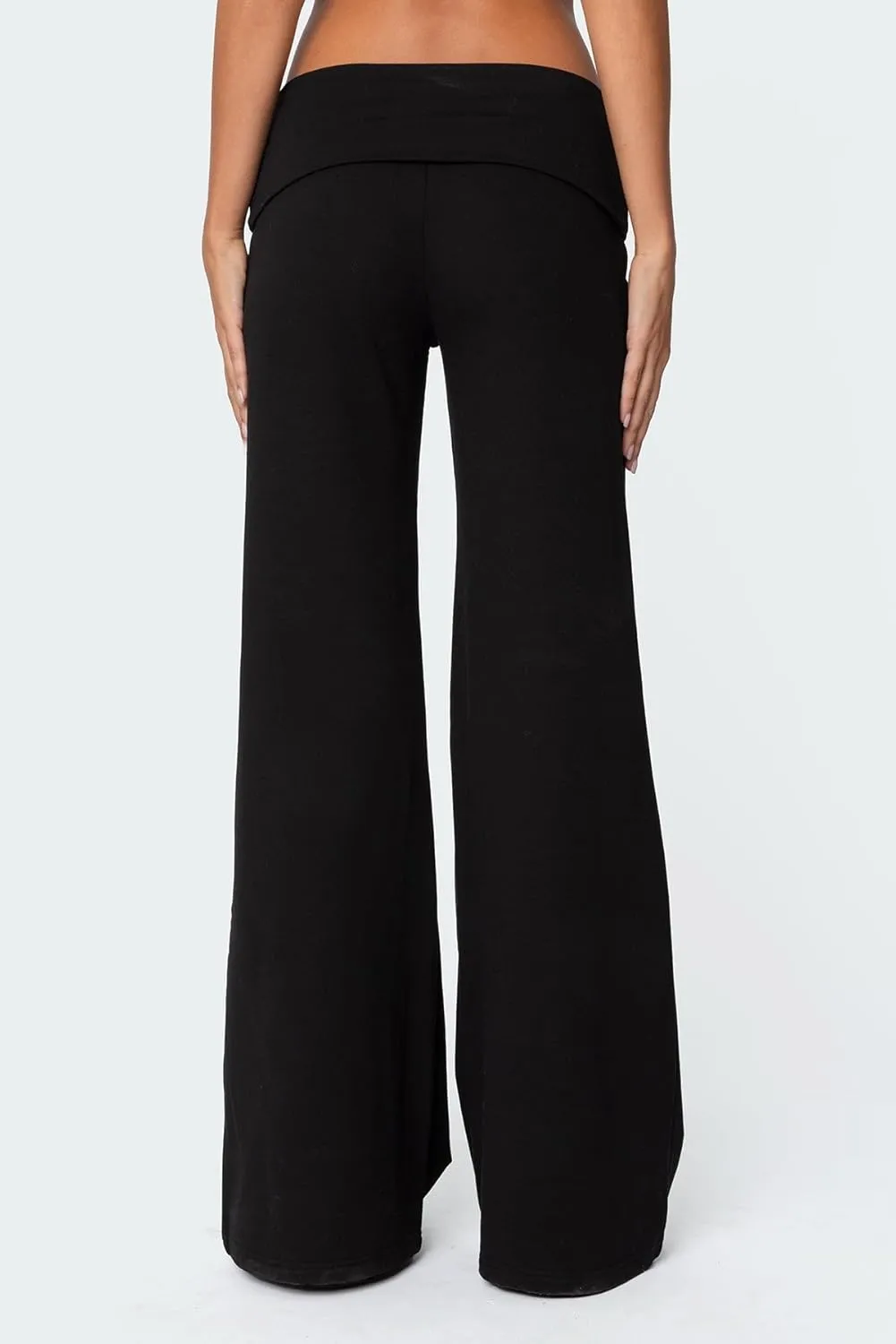 LILTWIST Fold Over Yoga Pants Women Y2k Flare Lounge Leggings Cute Low Rise Bell Bottom Leggings Wide Leg Bootcut Sweatpants