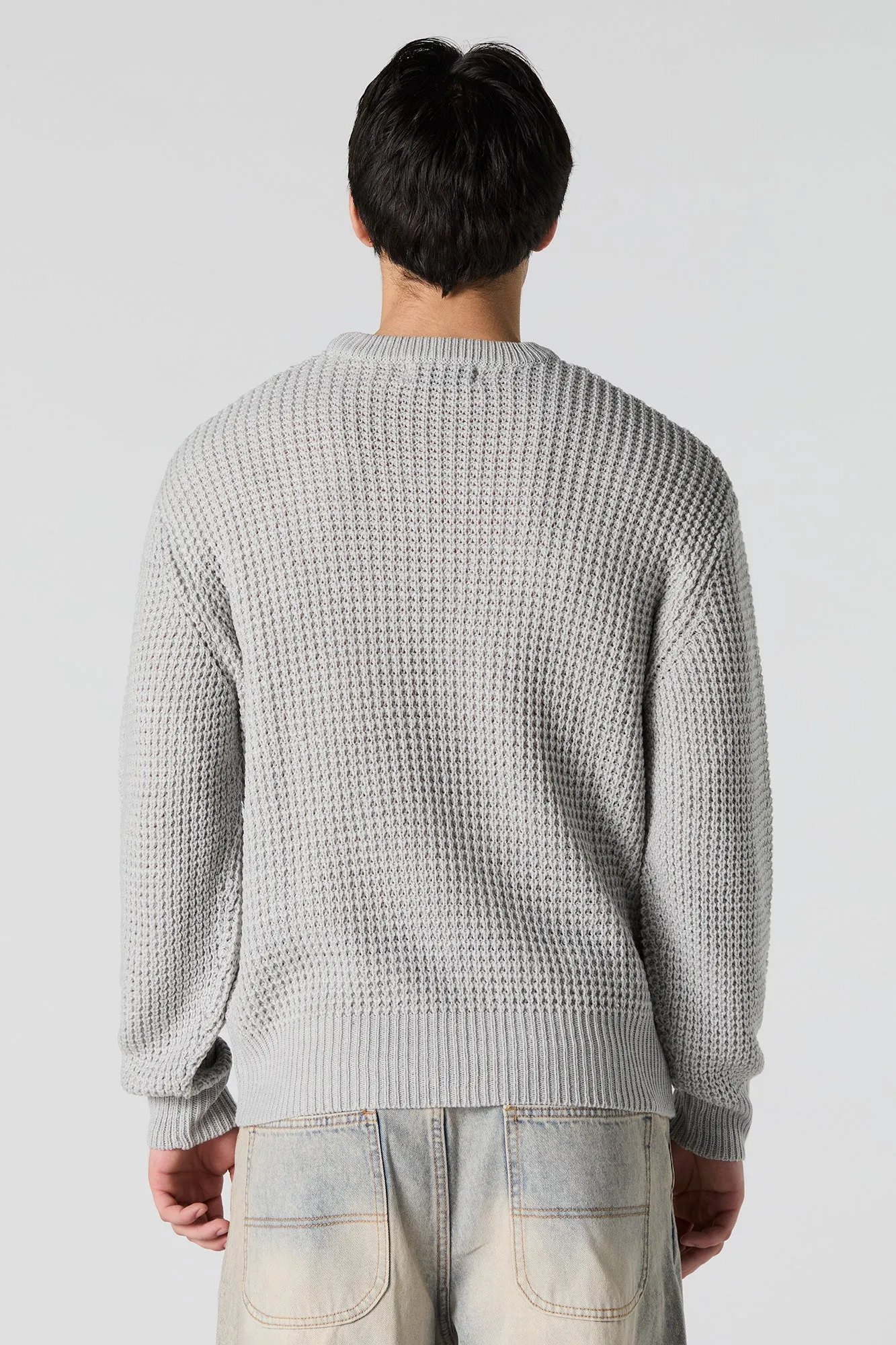 Los Angeles Embroidered Waffle Knit Sweater