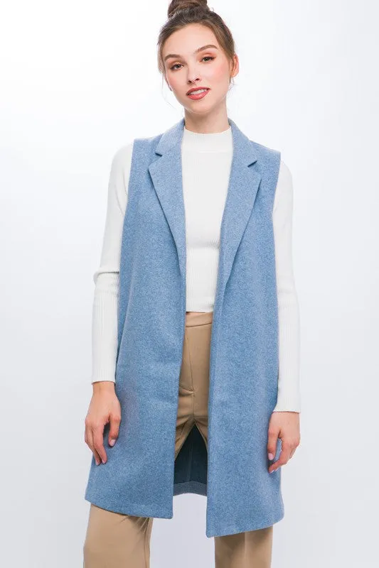 Love Tree JQ Fleece Long Line Vest