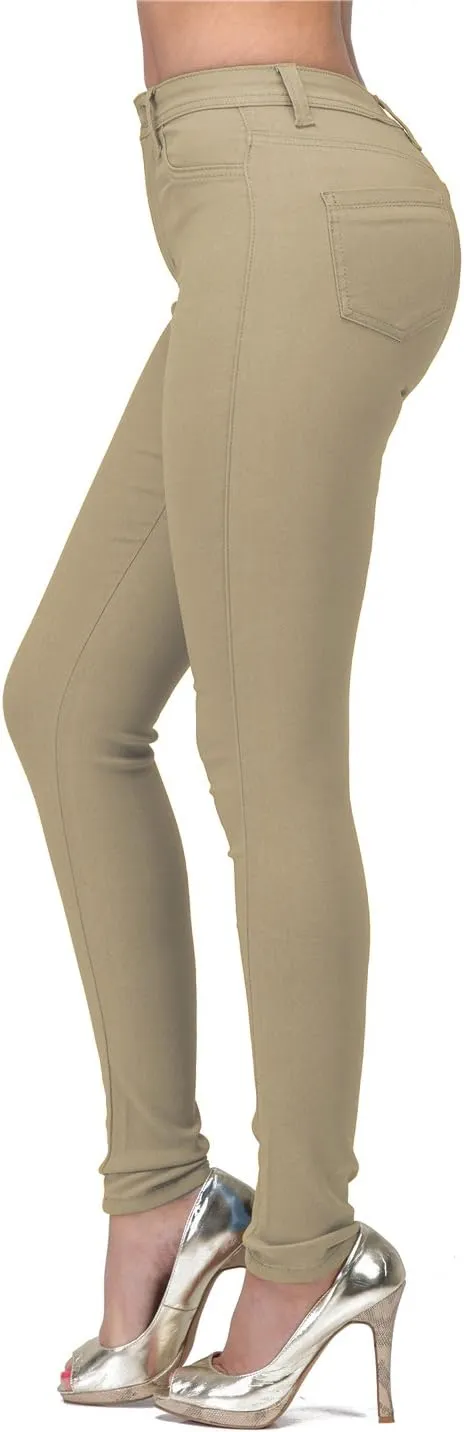 LOVER BRAND FASHION High Rise-Waisted Colored Destroyed Ripped Distressed Jeans Pants for Women