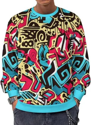 MARSVOVO Hip Hop Graphic Hoodie Essentials 50 Years of Hip Hop Long Sleeve Crew Neck Sweatshirt Fashion Street Tops