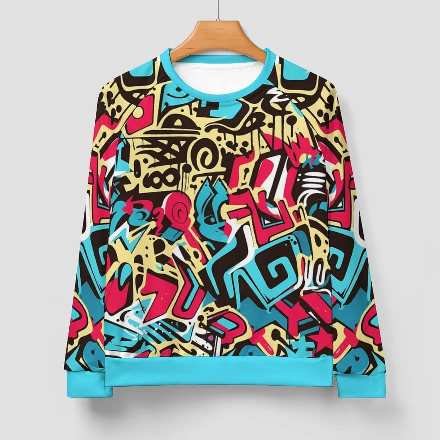 MARSVOVO Hip Hop Graphic Hoodie Essentials 50 Years of Hip Hop Long Sleeve Crew Neck Sweatshirt Fashion Street Tops