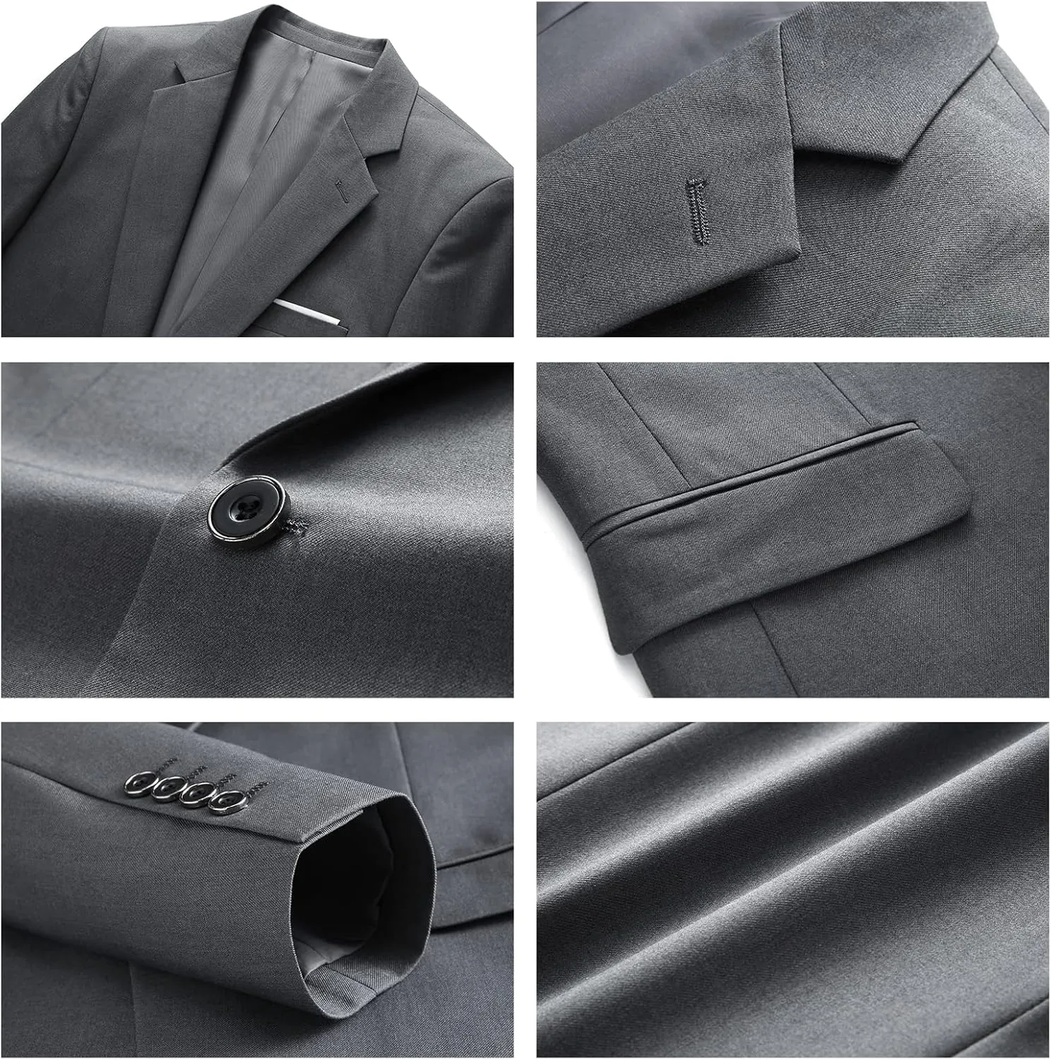Mens 2 Piece Suit Slim Fit One Button Solid Blazer Jacket & Pants Business Wedding Party Homecoming Suits for Men