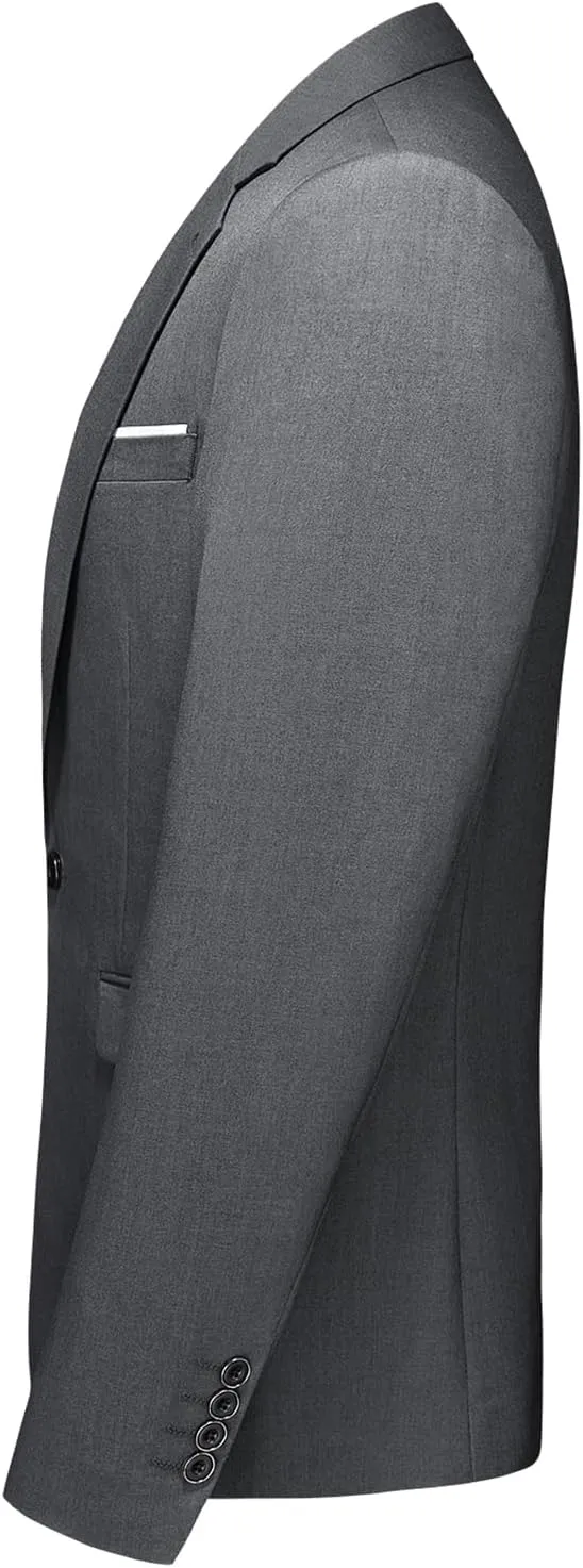 Mens 2 Piece Suit Slim Fit One Button Solid Blazer Jacket & Pants Business Wedding Party Homecoming Suits for Men