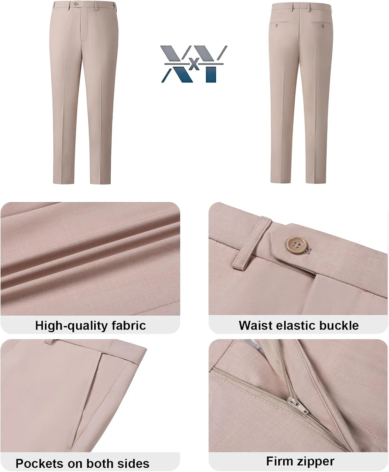 Men's 3-Piece Suits Fit Dress Suit Jacket Blazer Pants Vest Set Regular Wedding Tuxedos