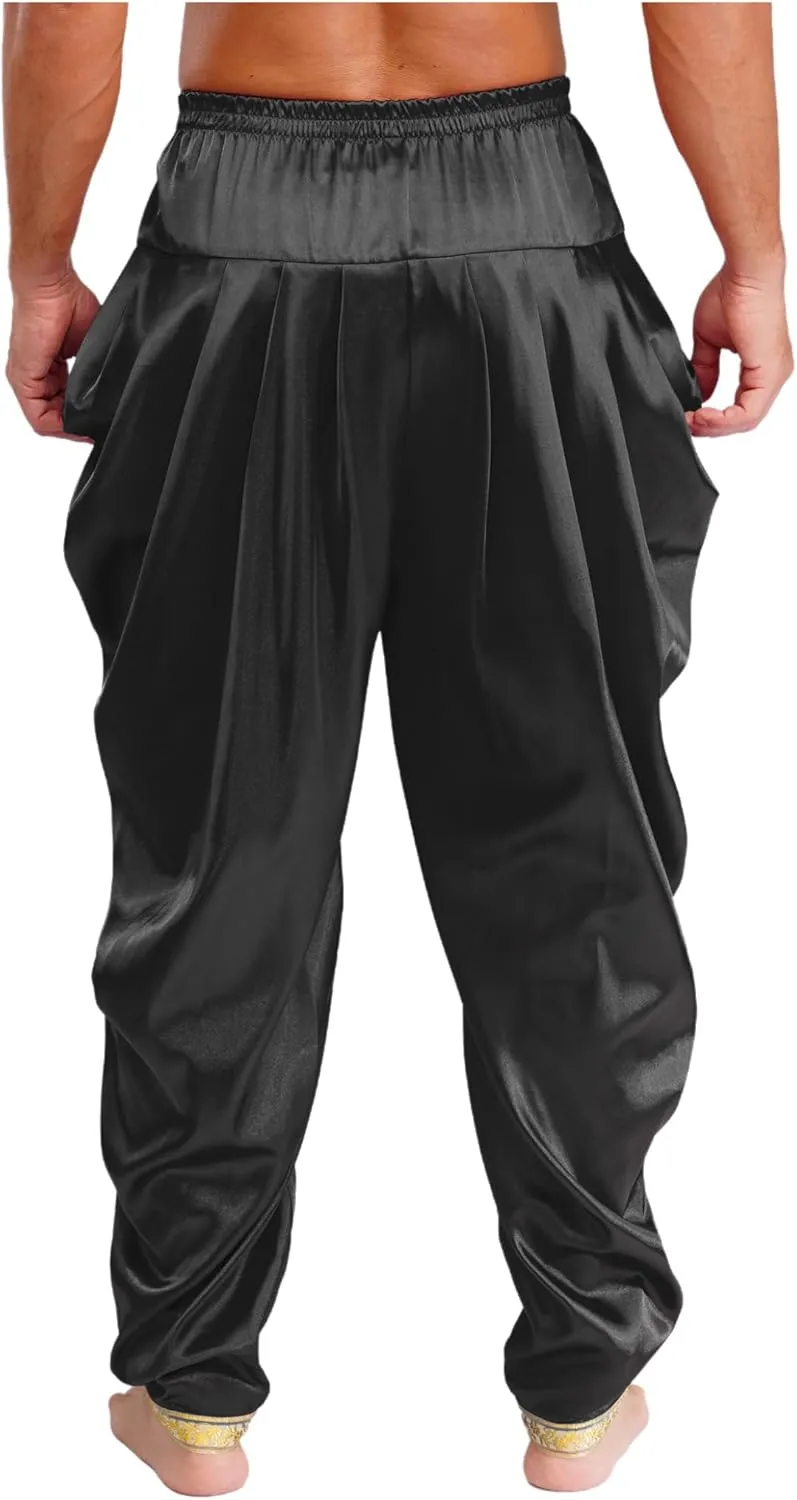 Men's Casual Harem Pants Palazzo Trousers Tribal Arabic Halloween Cosplay Pants Hippie Trousers