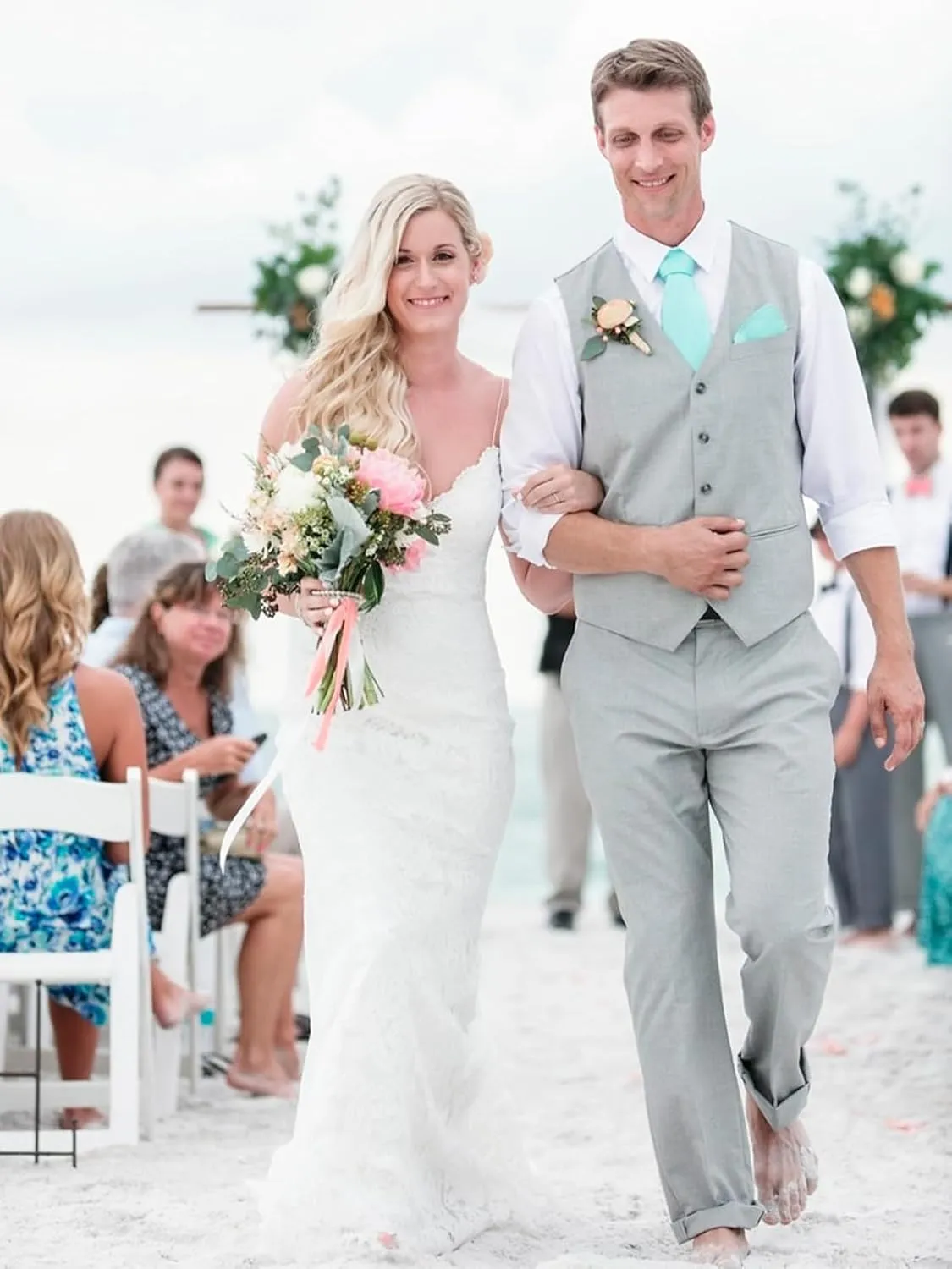 Men's Linen Suits 2 Piece Slim Fit Suit Lightweight Summer Beach Wedding Prom Vest and Pants Set