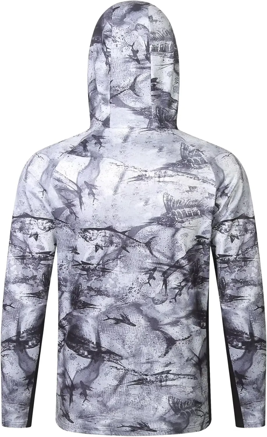 Men's UPF50  Sun Protection Hoodie Shirt Fashion Loose Long Sleeve Rash Guard Casual Fishing Shirt with Mask Quick Dry