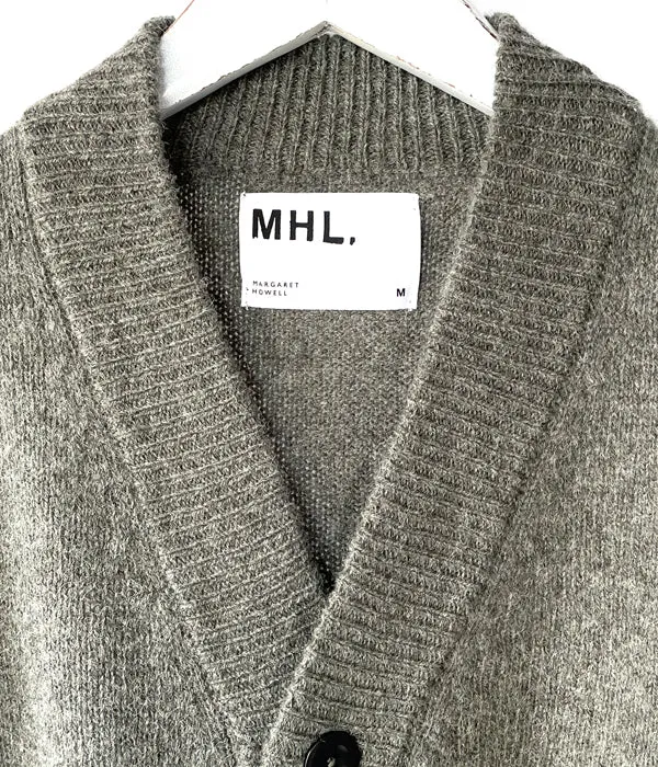 MHL./FINE SHETLAND CARDIGAN (SAGE)