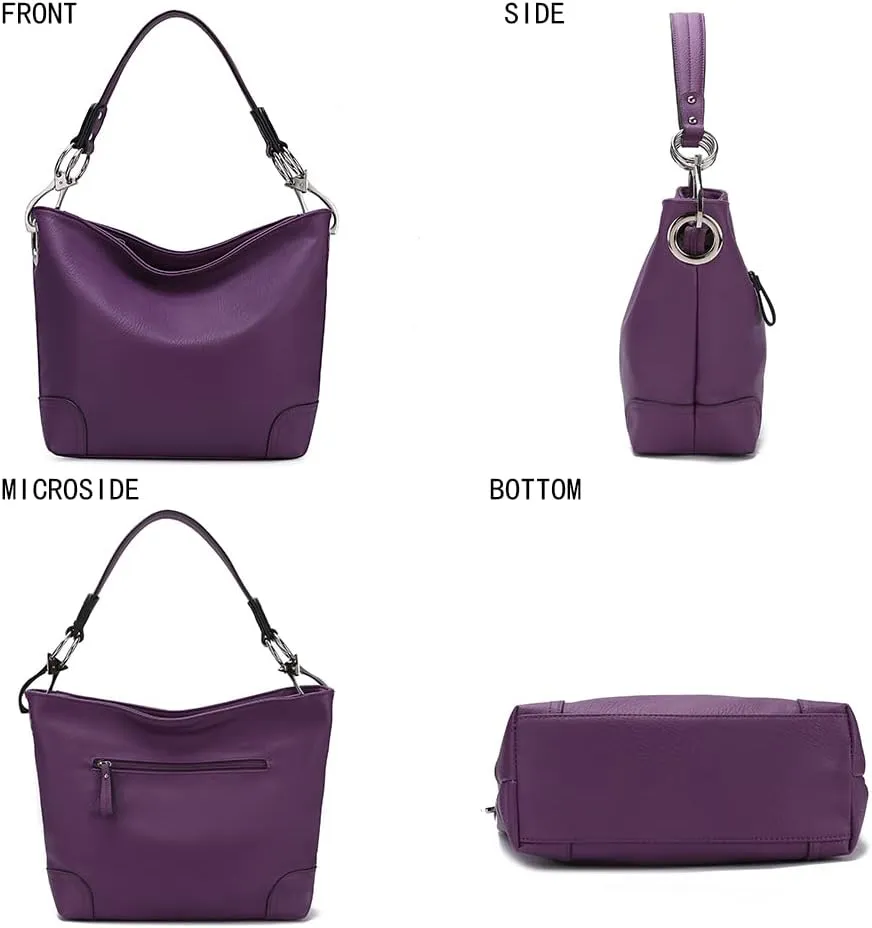 MKF Collection Hobo Purses for Women,Vegan Leather Handbag Slouchy Womens Shoulder bag  Fashion Top Handle Pocketbook