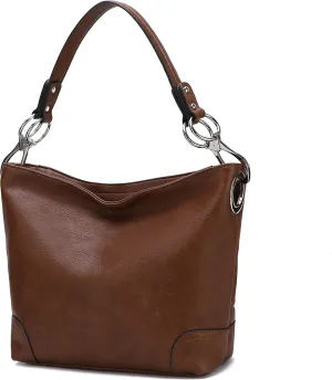 MKF Collection Hobo Purses for Women,Vegan Leather Handbag Slouchy Womens Shoulder bag  Fashion Top Handle Pocketbook