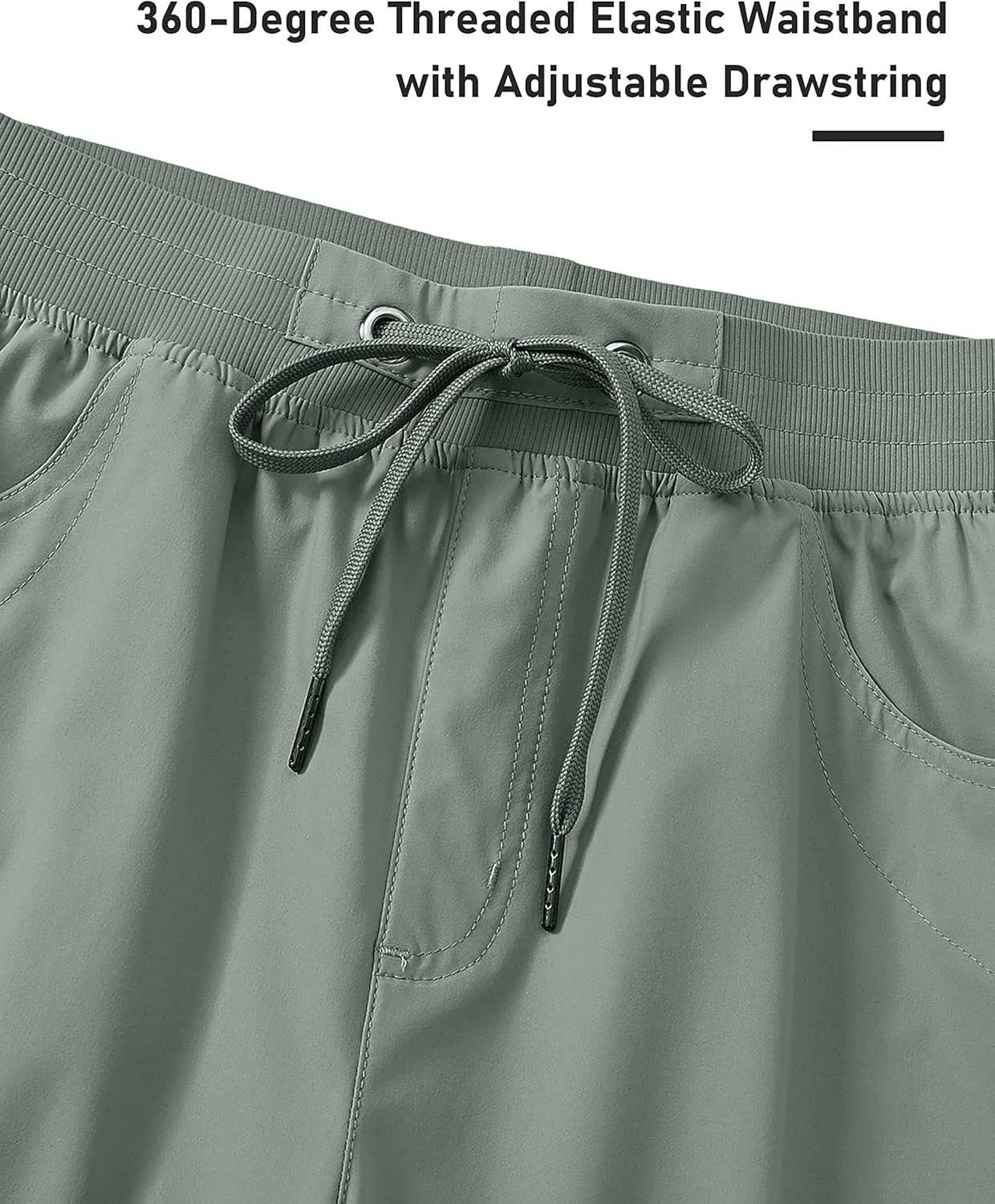 MoFiz Capri Pants for Women Lightweight Ice Cool Capris for Women Casual Summer Trip Loose Shorts with Zipper Pockets