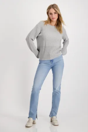 Monari Honeycombe Pullover with Lurex Trim 807560