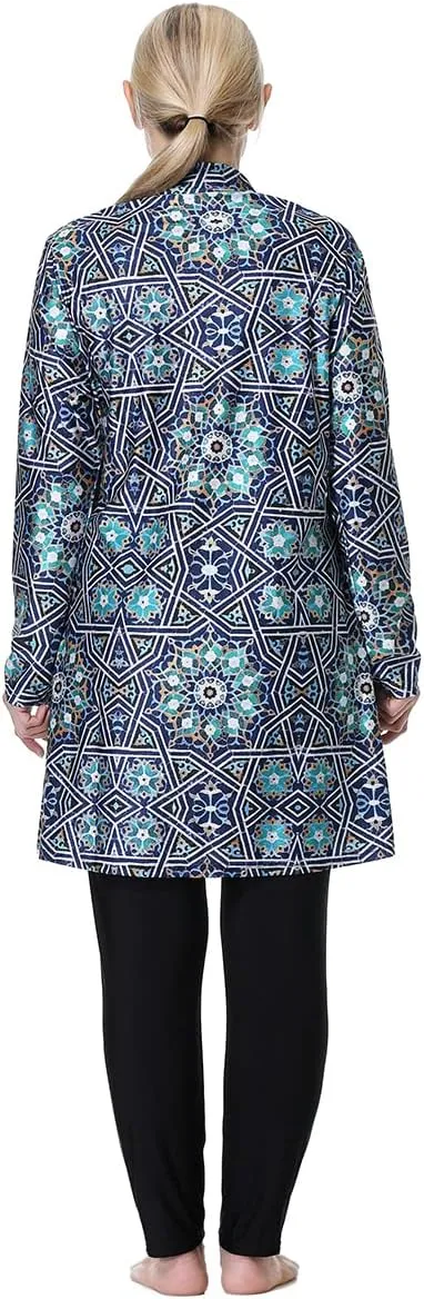 Muslim Swimsuit for Women Plus Size Burkini Modest Islamic Swimwear Full Cover Hijab Top Pants Fat Bathing Suit