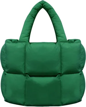 NAARIIAN Puffer Tote Bag for Women, Lightweight Quilted Puffy Shoulder Handbag with Adjustable Shoulder Strap