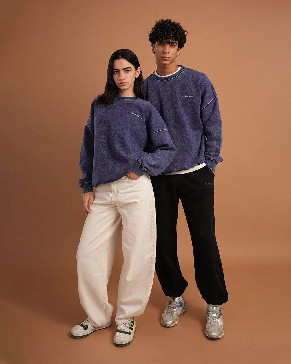 Navy Blue Washed Crewneck