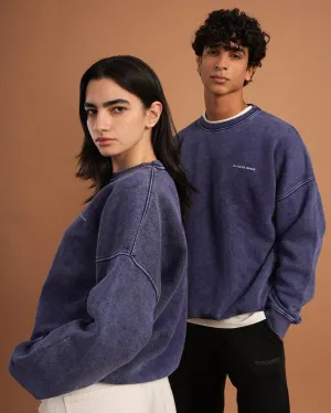 Navy Blue Washed Crewneck