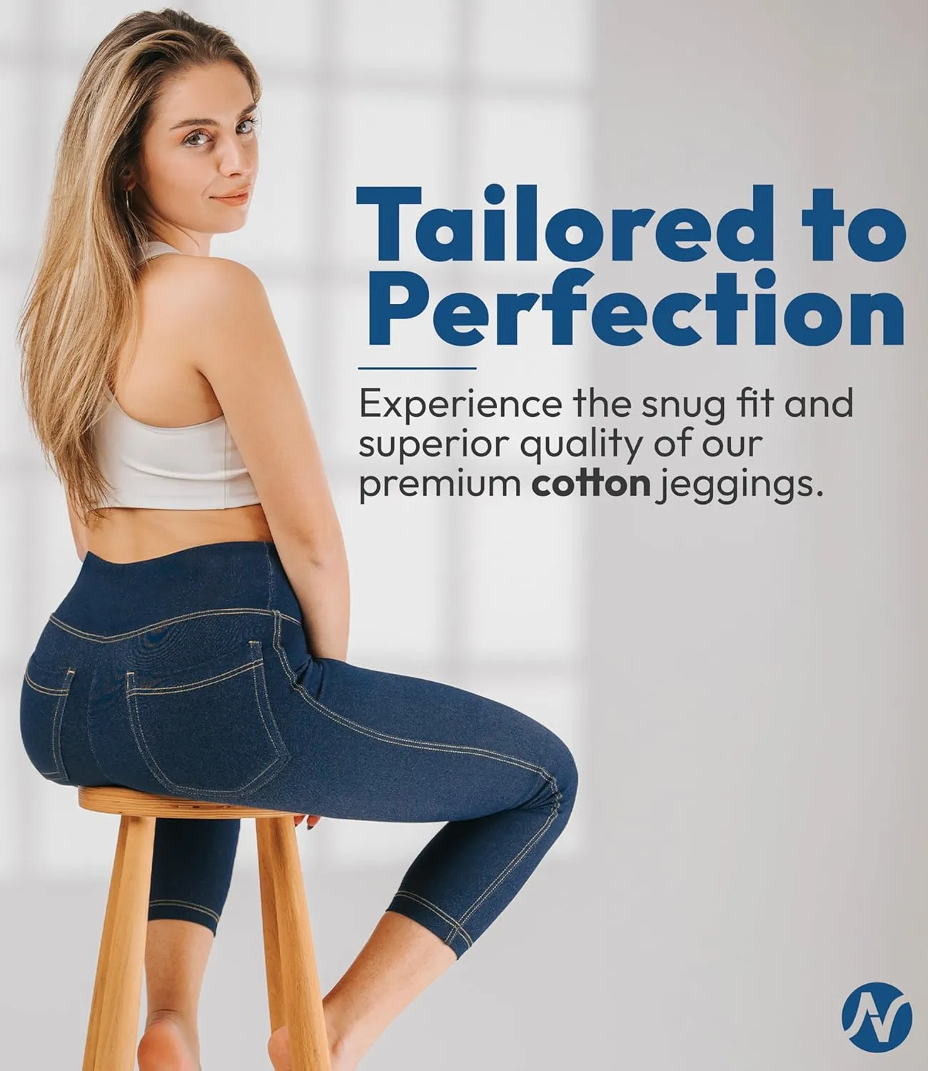 Nirlon Women's Jeggings High Waist Tummy Control Jean Leggings with Pockets for Women