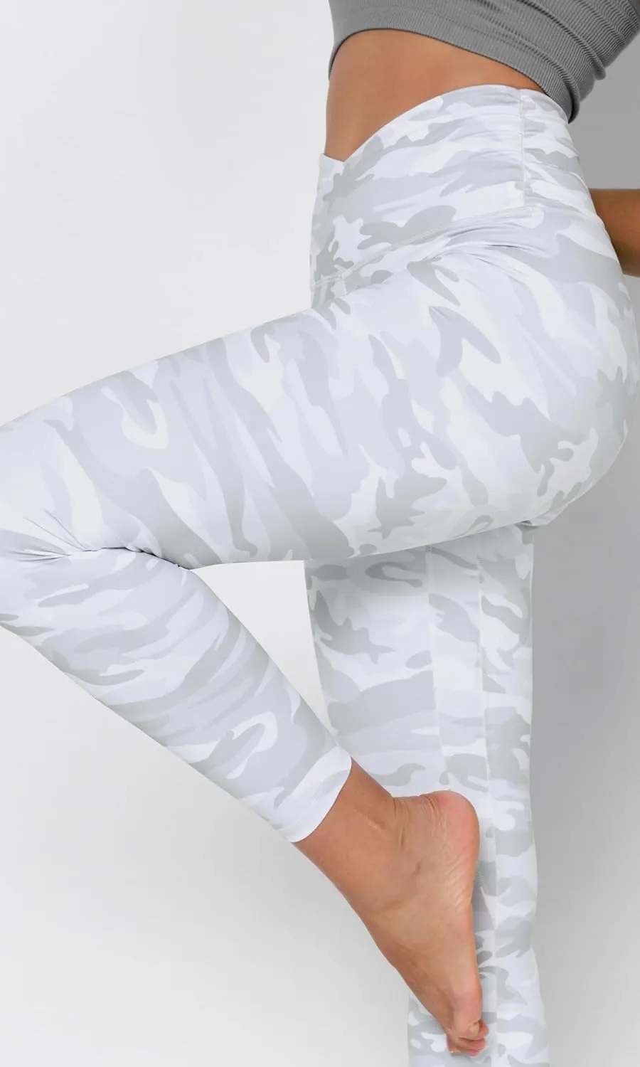 ODODOS Women's Cross Waist Yoga Leggings with Inner Pocket, 23"/25"/28" Gathered Crossover Workout Yoga Pants