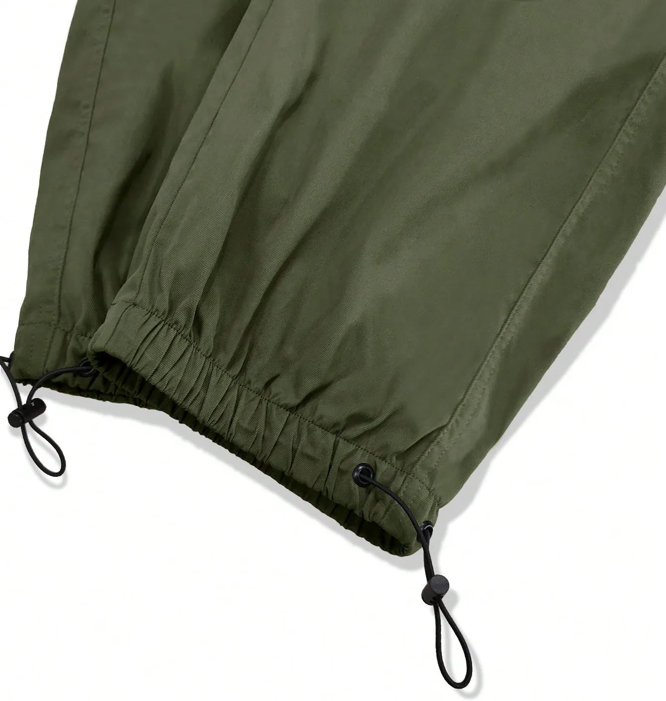 OYOANGLE Men's Cargo Pants Elastic Waist Flap Pockets Hip Hop Baggy Harem Pants